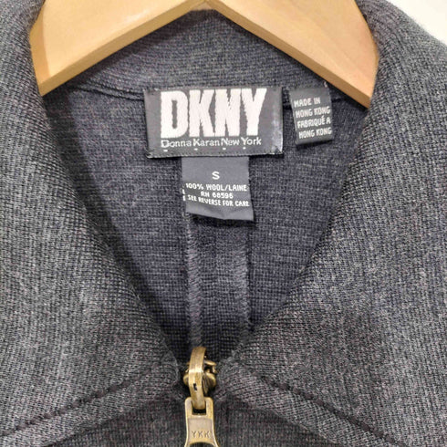 ダナキャランニューヨーク DKNY 90s archive Aライン ダブルジップ ウールジャケット レディース import:S