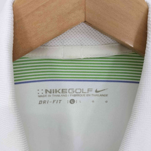 ナイキゴルフ NIKE GOLF スウッシュ ロゴ 刺繍 ボーダー ポロシャツ メンズ import:L
