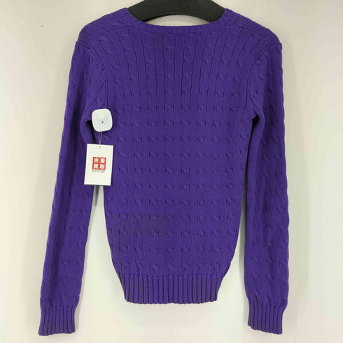 ラルフローレンスポーツ RALPH LAUREN SPORT Vネック コットン ケーブル 長袖 ニット レディース import:M