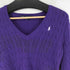 ラルフローレンスポーツ RALPH LAUREN SPORT Vネック コットン ケーブル 長袖 ニット レディース import:M