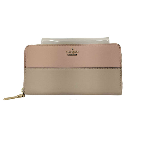 ケイトスペードニューヨーク kate spade NEW YORK ロゴプレートデザイン バイカラー 長財布 レディース