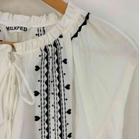 ミルクフェド MILKFED. ハート刺繍ブラウス レディース ONE SIZE