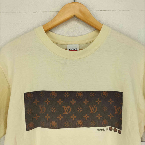 アンビル Anvil ロゴパロデープリントTシャツ MADE IN USA 袖裾シングル メンズ M