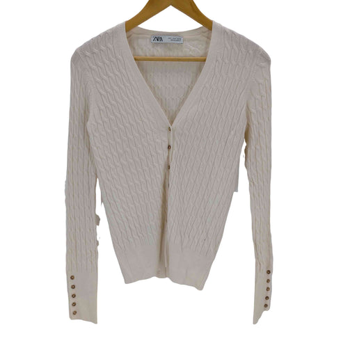ザラ ZARA ケーブルニットカーディガン レディース import:S