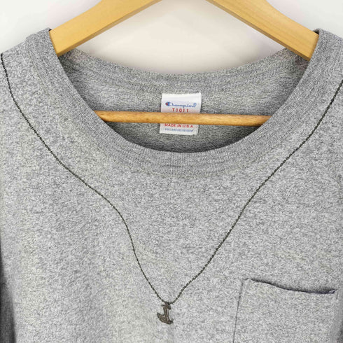 チャンピオン Champion USA製 T1011 フロントプリント クルーネックTシャツ メンズ import:XL