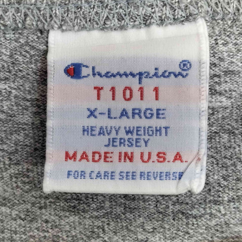 チャンピオン Champion USA製 T1011 フロントプリント クルーネックTシャツ メンズ import:XL