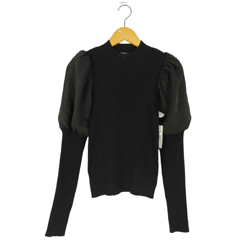 リエンダ rienda バルーンショルダーコンビKnit TOP レディース FREE