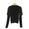 リエンダ rienda バルーンショルダーコンビKnit TOP レディース FREE