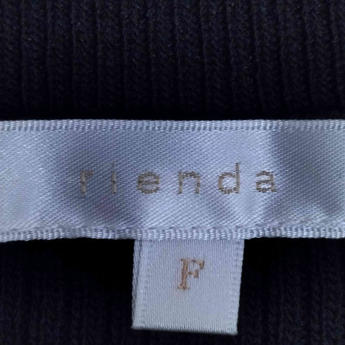 リエンダ rienda バルーンショルダーコンビKnit TOP レディース FREE