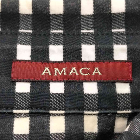 アマカ amaca ギンガムチェックシャツ レディース JPN:38