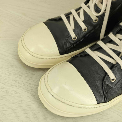 リックオウエンス RICK OWENS 17ss Ramones High 'Black Leather' メンズ 41