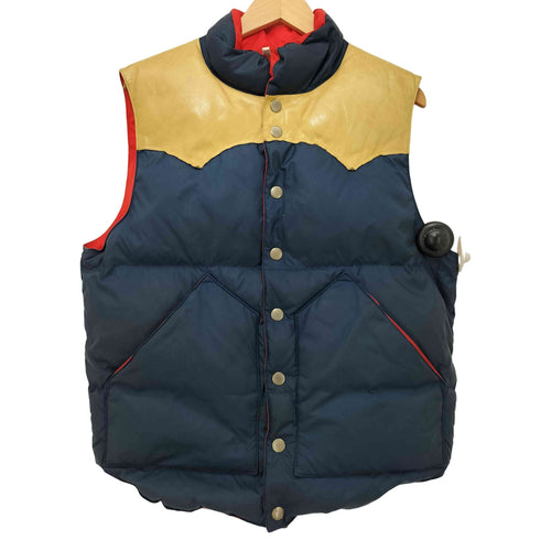 ラグビーラルフローレン Rugby Ralph Lauren 00S ナイロン レザー切替 ダウンベスト メンズ import:S
