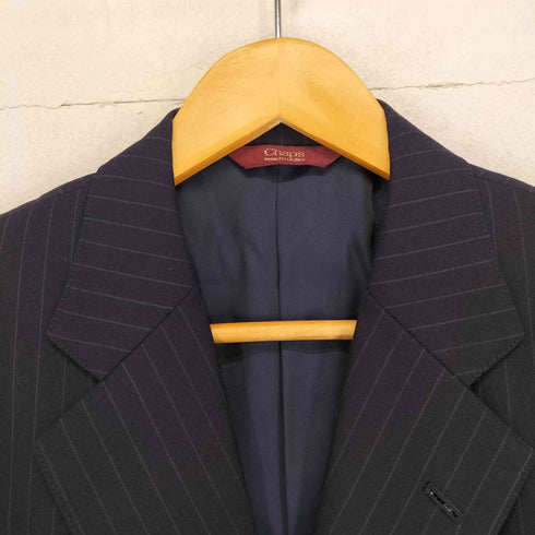 チャップスラルフローレン CHAPS RALPH LAUREN ストライプウールテーラードジャケット レディース