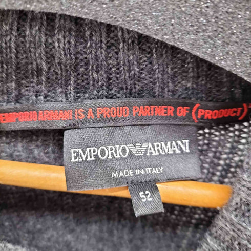 エンポリオアルマーニ EMPORIO ARMANI イタリア製 ローゲージ ウールニット メンズ EUR:52