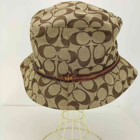 コーチ COACH シグネチャー レザーベルト ハット レディース