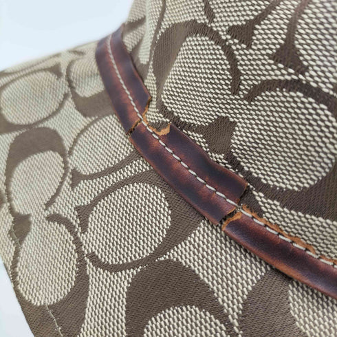コーチ COACH シグネチャー レザーベルト ハット レディース