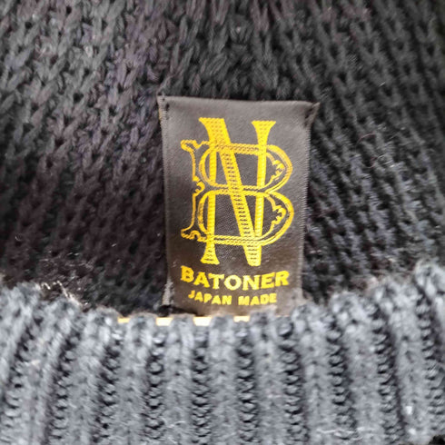 バトナー BATONER COTTON SIGNATURE CREW NECK コットン シグネチャー クルーネック ニット セーター メンズ JPN:2