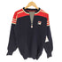 フィラ FILA 80-90S イタリア製 ロゴワッペン ロゴジップ ウール ハーフジップ ニット セーター メンズ