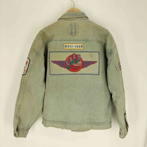 CODE BLEU M052-144M ワッペン 装飾 デニム トラッカー ジャケット メンズ import:L