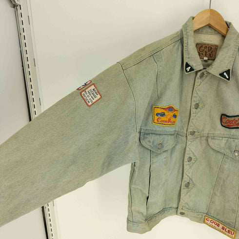 CODE BLEU M052-144M ワッペン 装飾 デニム トラッカー ジャケット メンズ import:L