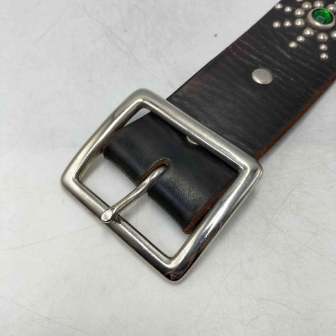 エイチティーシー HTC Overlay Peanut Belt スタッズ フラワー レザー オーバーレイ ピーナッツ ベルト メンズ 34