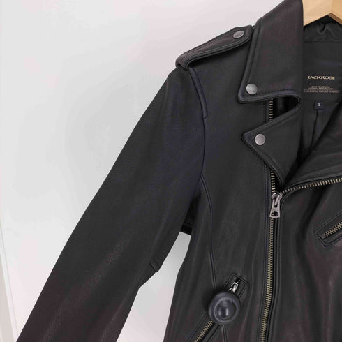 ジャックローズ JACKROSE ゴート オイル ネイキッド ダブル レザー ライダース ジャケット メンズ 3