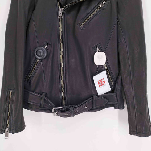 ジャックローズ JACKROSE ゴート オイル ネイキッド ダブル レザー ライダース ジャケット メンズ 3