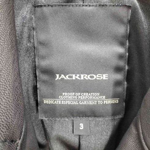 ジャックローズ JACKROSE ゴート オイル ネイキッド ダブル レザー ライダース ジャケット メンズ 3