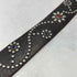 エイチティーシー HTC Rhine Stone Flower Belt レザー スタッズ ライン ストーン フラワー ベルト メンズ 34
