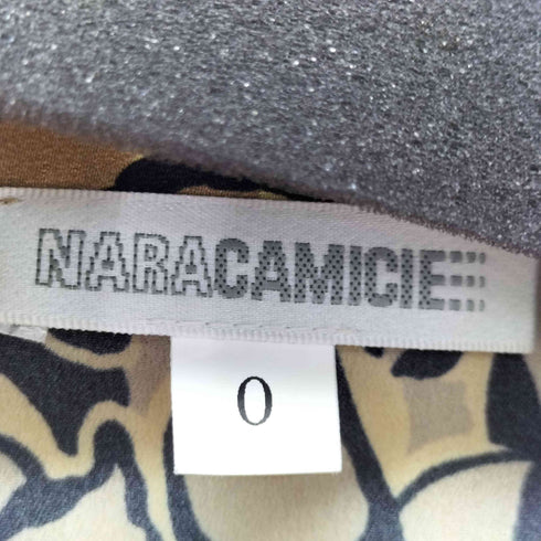 ナラカミーチェ NARACAMICIE リーフプリントフレアースリーブシャツ レディース 0