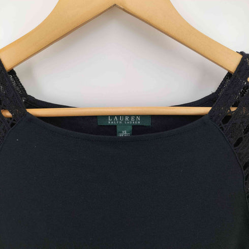 ローレンラルフローレン LAUREN RALPH LAUREN レース切り替え ノースリーブ ワンピース レディース import:XS