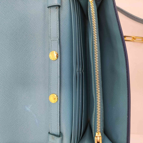 プラダ PRADA バイカラーチェーンウォレット レディース