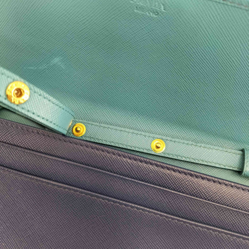 プラダ PRADA バイカラーチェーンウォレット レディース
