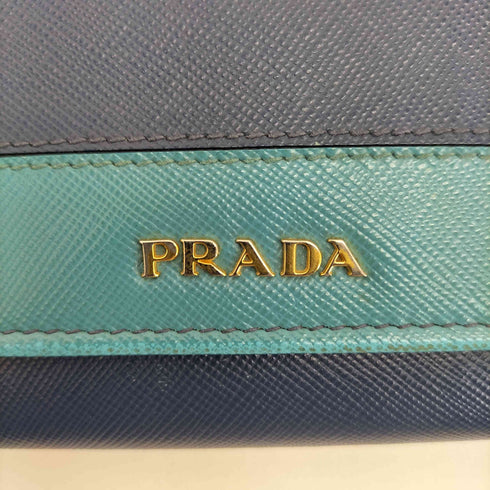 プラダ PRADA バイカラーチェーンウォレット レディース