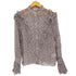ザディグエヴォルテール ZADIG&VOLTAIRE Sheer Tweet Goa Shirt 総柄 フリル シアーブラウス レディース JPN:S