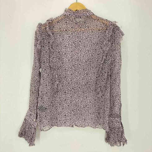 ザディグエヴォルテール ZADIG&VOLTAIRE Sheer Tweet Goa Shirt 総柄 フリル シアーブラウス レディース JPN:S