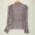ザディグエヴォルテール ZADIG&VOLTAIRE Sheer Tweet Goa Shirt 総柄 フリル シアーブラウス レディース JPN:S