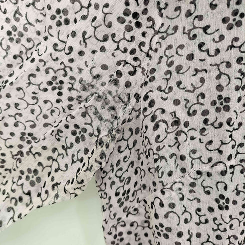 ザディグエヴォルテール ZADIG&VOLTAIRE Sheer Tweet Goa Shirt 総柄 フリル シアーブラウス レディース JPN:S