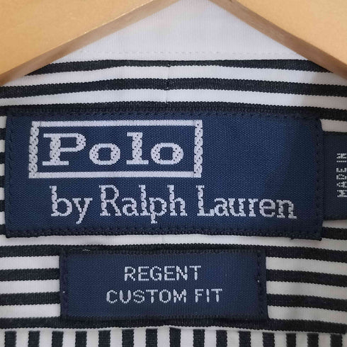 ポロバイラルフローレン Polo by RALPH LAUREN REGENT CUSTOM FIT スイッチング ストライプ コットンシャツ メンズ 41-84