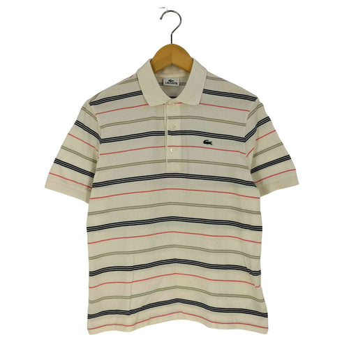 ラコステ LACOSTE ロゴワッペン ボーダー 鹿の子 ポロシャツ メンズ 3