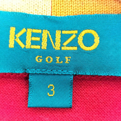 ケンゾーゴルフ KENZO GOLF マルチカラー ロゴ ポロシャツ メンズ JPN:3