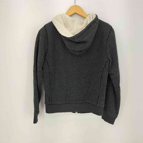 ステューシーウィメン Stussy Women ストライプ 裏ボア ジップアップ パーカー レディース import:S
