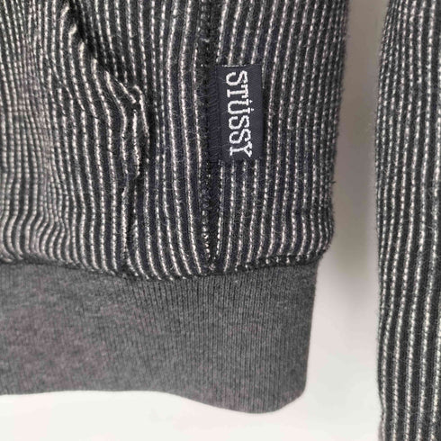 ステューシーウィメン Stussy Women ストライプ 裏ボア ジップアップ パーカー レディース import:S