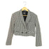 ザラ ZARA ダブルブレストブレザー クロップドハウンドトゥース ボクシーフィット ブロガー フェイブ レディース import:M