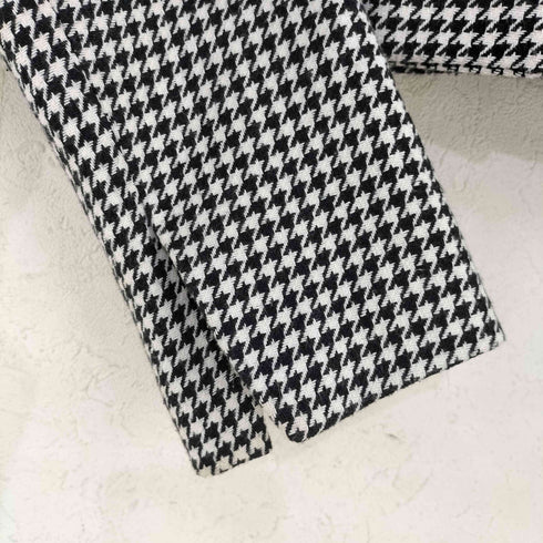 ザラ ZARA ダブルブレストブレザー クロップドハウンドトゥース ボクシーフィット ブロガー フェイブ レディース import:M