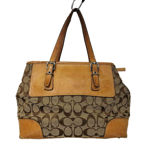 コーチ COACH シグネチャー キャリーオール キャンバス ハンドバッグ レディース