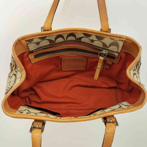 コーチ COACH シグネチャー キャリーオール キャンバス ハンドバッグ レディース