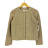 ナチュラルビューティーベーシック NATURAL BEAUTY BASIC フェイクレザー ノーカラージャケット レディース JPN:38