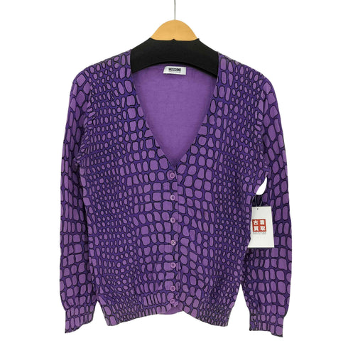 モスキーノ MOSCHINO 総柄 コットン カーディガン レディース EUR:42