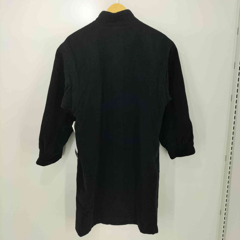 イヴサンローラン Yves Saint Laurent 90s OLD ウール100 ダブルブレスト スタンドカラー コート レディース import:M